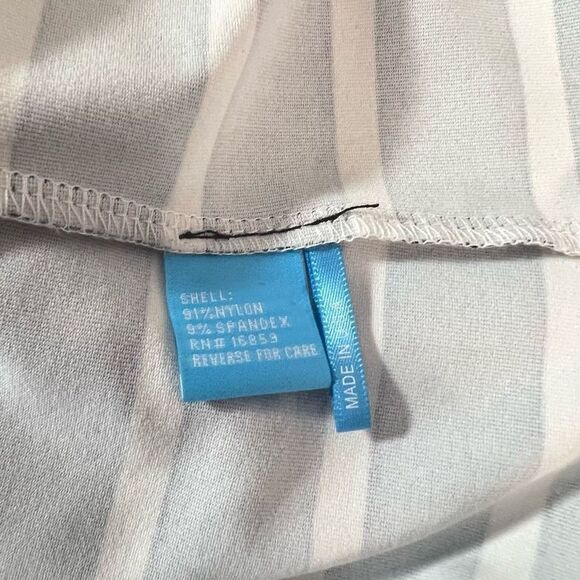 J. Mclaughlin Women's 3/4 Sleeves Black Tan Stripes Quarter Button Casual Dress - Picture 8 of 10